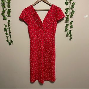 Draper James Red Floral Dress